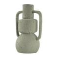 thumbnail image 5 of DecMode 14" Abstract Textured Light Gray Paper Mache Vase with Squared Handles, 5 of 8