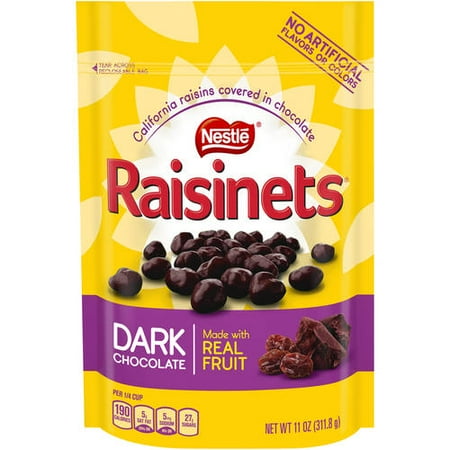 Raisinets Chocolate Raisins - Nestle Raisinets Dark Chocolate with Covered Raisins, 11 Oz.