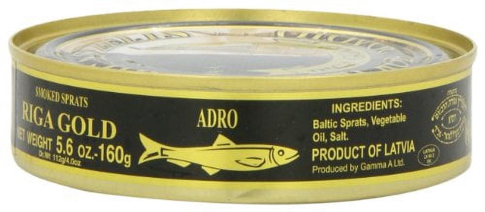 Adro Riga Smoked Sprats, 5.6-Ounce (Pack of 12)