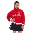 thumbnail image 2 of Hello Kitty Girls' Quarter Zip Graphic Pullover Sweatshirt with Long Sleeves, Sizes 4-12, 2 of 5