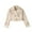 q-10Beige1, variant on MEZZALL Kids Outerwear Coats Stylish Long Sleeve Short Jacket With Belt For Girls Casual Outerwear For Teen Girls Fashionable Layering Piece For Tweens Classic Tops