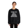 thumbnail image 3 of Speech Therapist Dad SLP Speech Pathologist Sweatshirt, Gifts, Crewneck, 3 of 4
