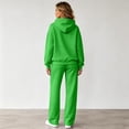 thumbnail image 5 of WULMLEO Matching Sets Women Clothing Matching Hooded Sweatshirts and Wide Leg Joggers Cute Two Piece Set Casual Lightweight Going Out Tracksuit Set Green L, 5 of 7