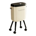 thumbnail image 1 of Cubo de basura con patas, sin doblar, de 15 l, gran capacidad, creativo para el hogar. Blanco con Caster, 1 of 9