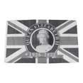 thumbnail image 1 of Bandera conmemorativa de Isabel II, de poliéster blanco y negro, resistente a los rayos UV, para balcón y jardín, QZ2005, 1 of 14