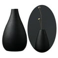 thumbnail image 2 of 2 piezas / pieza Florero de cerámica negro escultura oficina sala de escritorio, 2 of 9