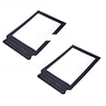 thumbnail image 2 of 2Pcs A4 Full Page Large Sheet Magnifier, 3X Magnification, PVC Lens with Black PU Leather Border, Portable Reading Aid for Seniors, Maps & Menus, By Preplabs, 2 of 9