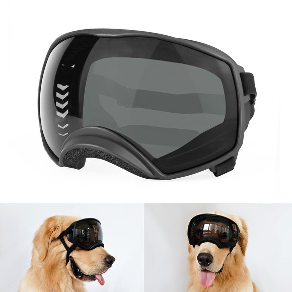 Gafas para Perro PETLESO para Razas Grandes con Lentes Negras