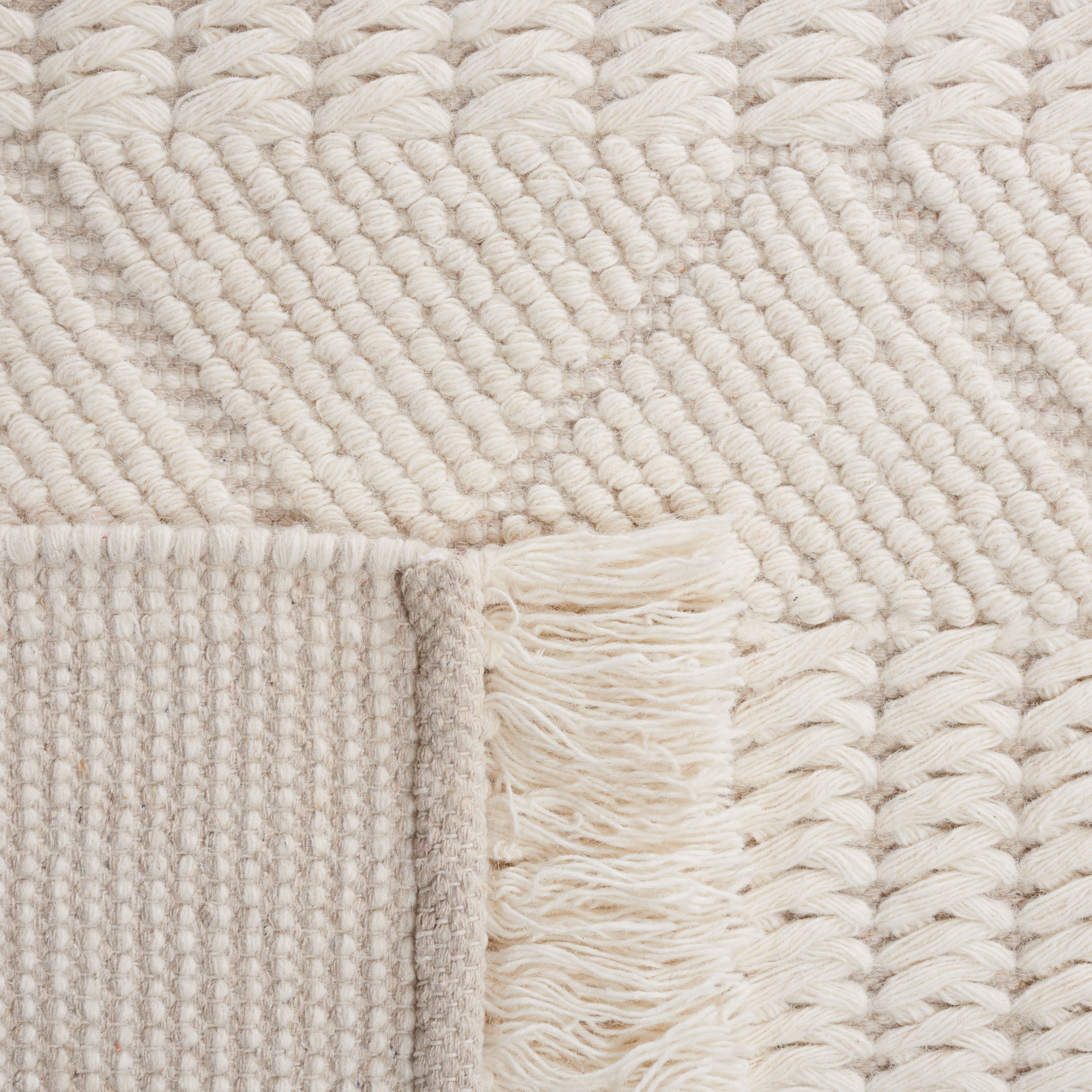 SAFAVIEH Natura Marvyn Southwestern Wool Area Rug, Ivory/Grey, 6' x 9'