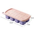 thumbnail image 2 of opvise Ice Cube Mold Food Grade Non-stick Multi-compartment Multipurpose Eco-Friendly Quick Release 8 Grids Ice Cube Maker Tray, 2 of 10