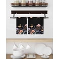 thumbnail image 3 of Black Spring Floral Kitchen Dish Towels for Drying Dishes Set of 3, Elegant Flowers Farmhouse Botanical Waffle Weave Microfiber Hand Tea Bathroom Towels Quick Dry & Absorbent Towel 15.7x23.6, 3 of 7