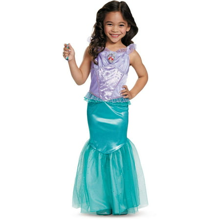 Disguise Disney Princess The Little Mermaid Ariel Dress Deluxe Costume Medium 7-8