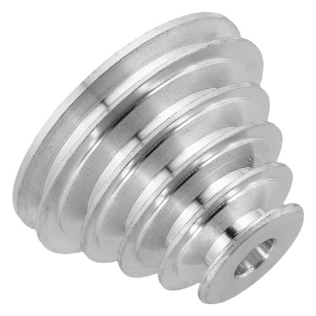 GOOHOCHY  Stainless Steel V-groove Pulley Wheel Bore Step Motor Silver