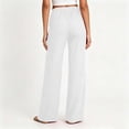 thumbnail image 4 of Wlynlyn Women's Wide Leg Pants Summer Cotton Linen Loose Casual Vacation Palazzo Trousers with Pockets Spring Clothes(X-Large,White), 4 of 9