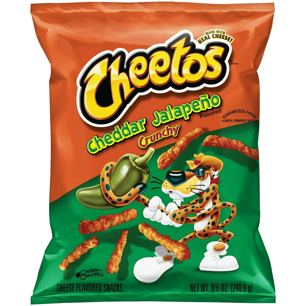 Cheetos Crunchy Cheddar Jalapeno Cheese Flavored Snacks, 8.5 oz Bag