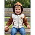 thumbnail image 5 of Loicainy Baby Toddler Boy Hoodies Outerwear 6 12 18 24 Months 2T 3T 4T Long Sleeve Football Embroidery Windbreaker Jackets, 5 of 9