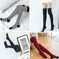 thumbnail image 2 of EONQY 3 Pack Gloves Socks Set Halloween Funny Stockings Stripe Knee Thigh High Socks Arm Warmer Fingerless Gloves, 2 of 7