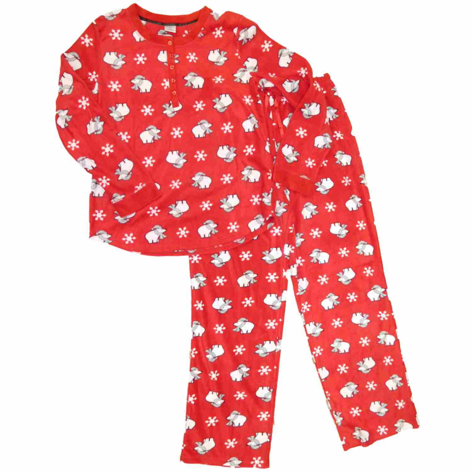 NEW   PENGUINS & POLAR BEARS   Size 2T   2 pc Pajama Set    White Red Black 