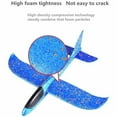 thumbnail image 4 of 4 Pack Airplane Toys, 19" Large Throwing Foam Plane, 2 Flight Mode Foam Gliders, Birthday Gifts for Kids 3 4 5 6 7 8 9 10 11 12 Year Old Boys Kids Girls, Outdoor Yard Family Game Toys (Blue Plane), 4 of 7