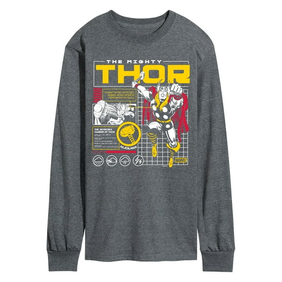 Marvel Thor - Digital Thor - Men's Long Sleeve Graphic T-Shirt