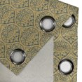 thumbnail image 3 of Ambesonne Vintage Grommet Curtain Single Panel, Byzantine Curves Flowers, 50"x60", Earth Yellow Slate Blue, 3 of 5