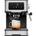 thumbnail image 1 of Chefman Máquina de espresso Chefman CraftBrew, cafetera digital con bomba de 15 bares con varilla de vapor para café con leche y capuchino, compacta con depósito de agua extraíble de 1.8L, 1 of 11