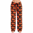 thumbnail image 2 of Just Love Women's Plush Pajama Pants - Cozy Lounge Sleepwear (Black - Halloween Pumpkin, X-Small), 2 of 8