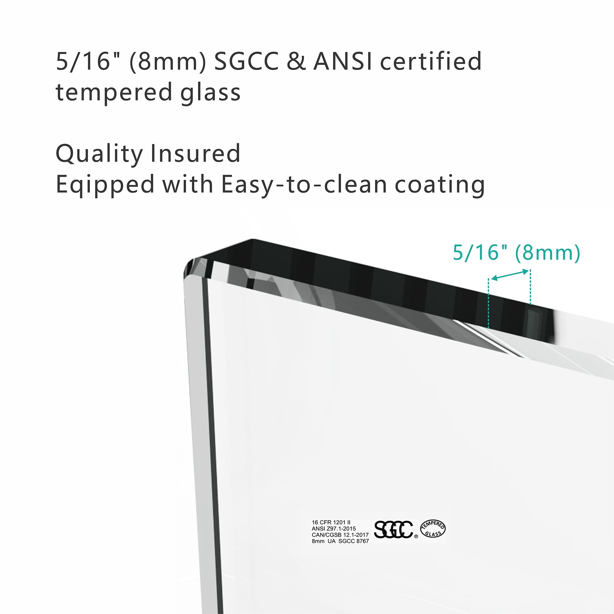 Leumius 56-60"W x 76"H Sliding Shower Door, 8mm Frameless Glass Shower Door with Matte Black Hardware, Towel Bar and Handle,Drop Shipping available