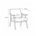thumbnail image 2 of MOONMISS Mid Century Modern Accent Chair Solid Wood Frame Microfiber Living Room,Brown, 2 of 7