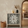 thumbnail image 4 of LFGUIZO 31.5" Leaf Carved Bohemia Accent Sideboard Buffet Cabinet with 2 Doors  1 Adjustable Entryway Living Room, Black & Natural, 4 of 7