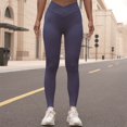 thumbnail image 2 of Women's V Waist High Waisted Seamless Leggings Scrunch Butt Workout Pants, 2 of 6