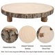 thumbnail image 3 of Soporte de madera para tartas de 11 pulgadas, pedestal redondo de madera para cupcakes, rebanada de paulownia con patas, soporte rústico, 3 of 6