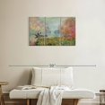 thumbnail image 2 of Elephant Stock The Studio Boat On The Seine Wall Art - Horizontal Multi Panel Canvas - Living Room Wall Decor - Nature Multi Panel - Gray And Green Decor By Claude Monet - 33" x 20", 2 of 4