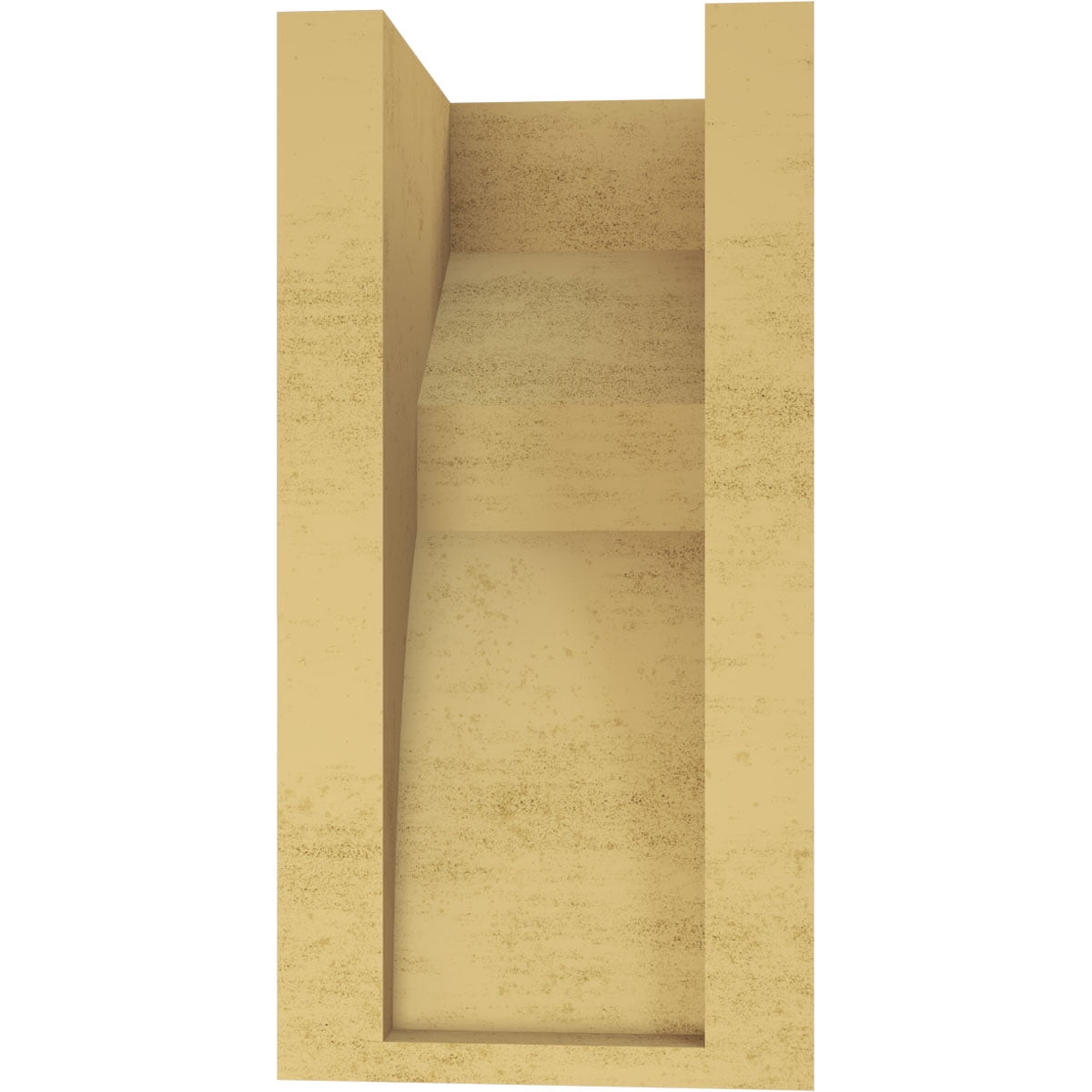5"W x 5"D x 10"H Wide Monterey Rough Cedar Woodgrain TimberThane Corbel, Primed Tan