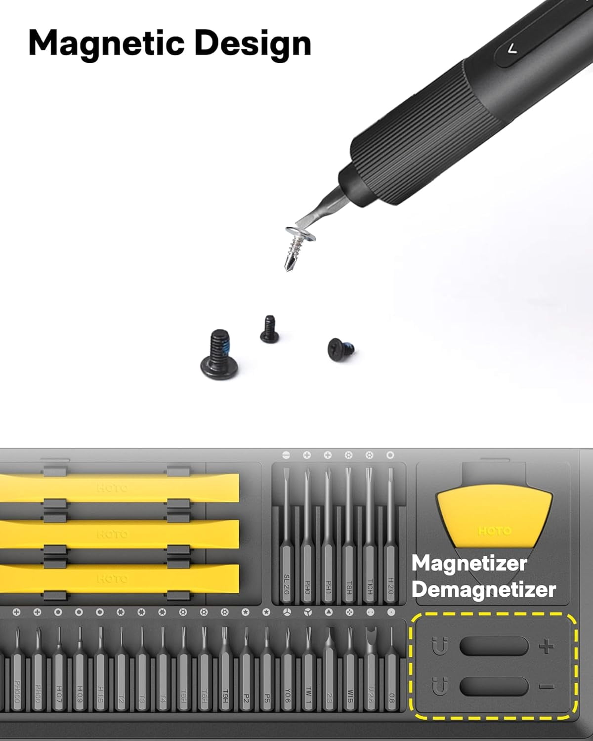 HOTO 48 in 1 Electric Precision Screwdriver Set, Electronics Repair Tool Kit for Phones, Laptops, Computer