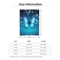 thumbnail image 5 of PHELIKA Water Flying Blue Butterfly 01 All Season Soft Throw Blanket Lightweight Flannel Fleece Blankets 50"x40", 5 of 8