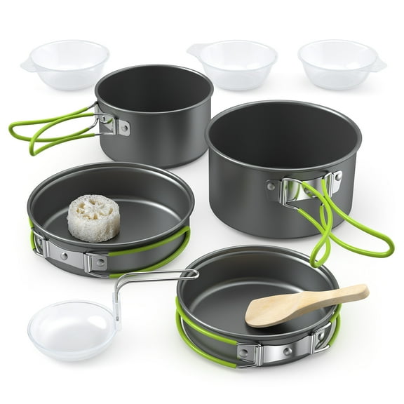 Portable Outdoor Tableware Camping Cookware 2-3 People Multifunctional Cooking Set for Stove