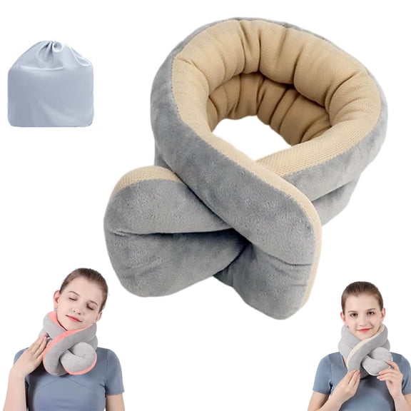 Portable Twist Memory Foam Travel Pillow, Twist Memory Foam Travel Pillow, Ergonomic Support,Flexible Travel Neck Pillow Airplane Pillows for Sleeping, Car, Travel Support Pillows for Neck