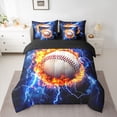 thumbnail image 2 of Castle Fairy Baseball Gamer Bedding Comforter Set,Sport Ball Game Queen Bedding Sets, 2 of 8