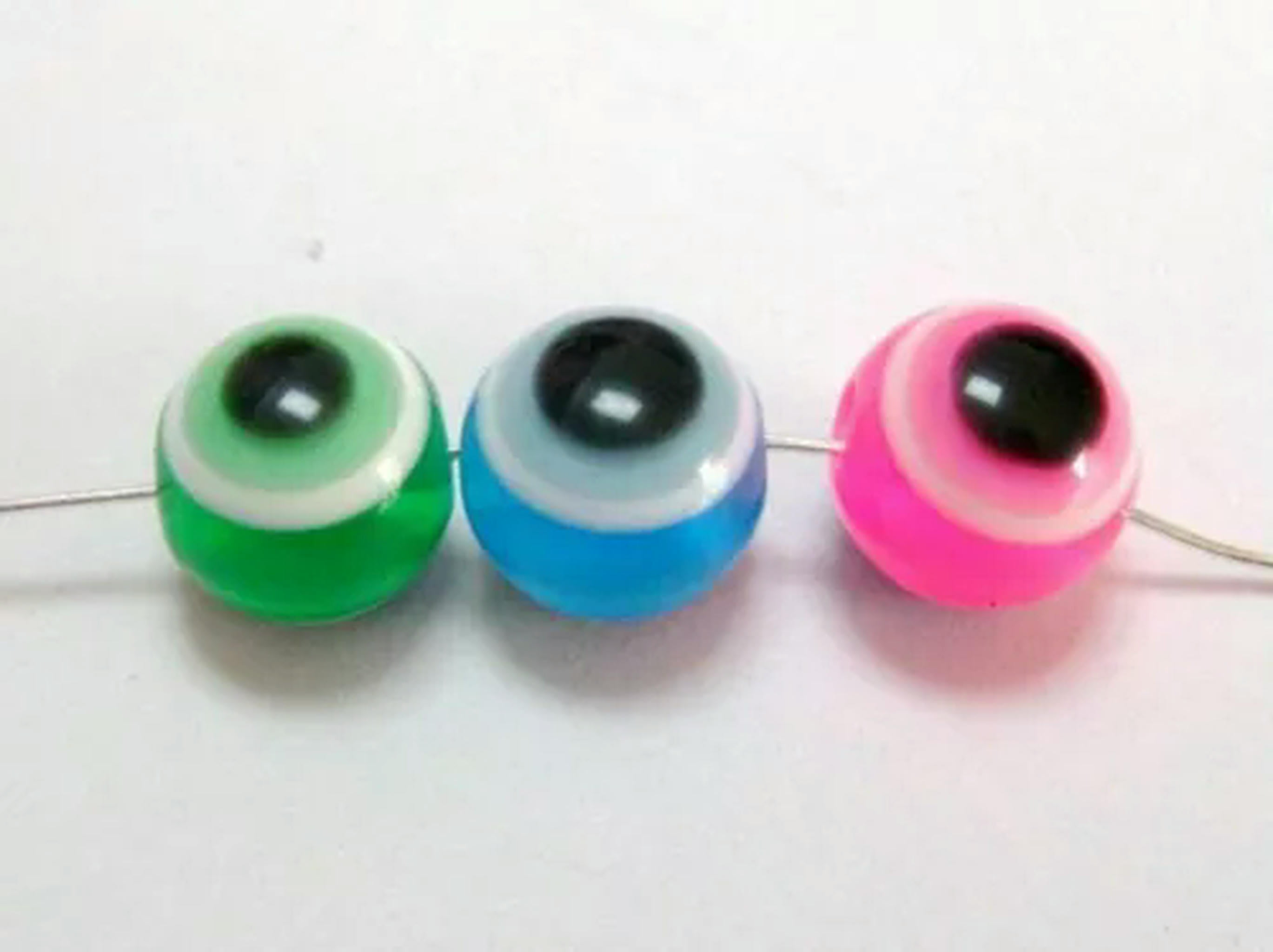 EOEMY 1000 Mixed Colour Acrylic Evil Eye Ball Round Beads 8mm Kabbalah Jewelry Making