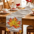 thumbnail image 5 of Table Runners 120 Inches Long Dress Scarves, Maple Leaves Fall Farmhouse Coffee/Dining/Kitchen Table Decor Table Runner for Living Room, Thanksgiving Wooden Botanical Vintage Art 13x120 Inch, 5 of 9