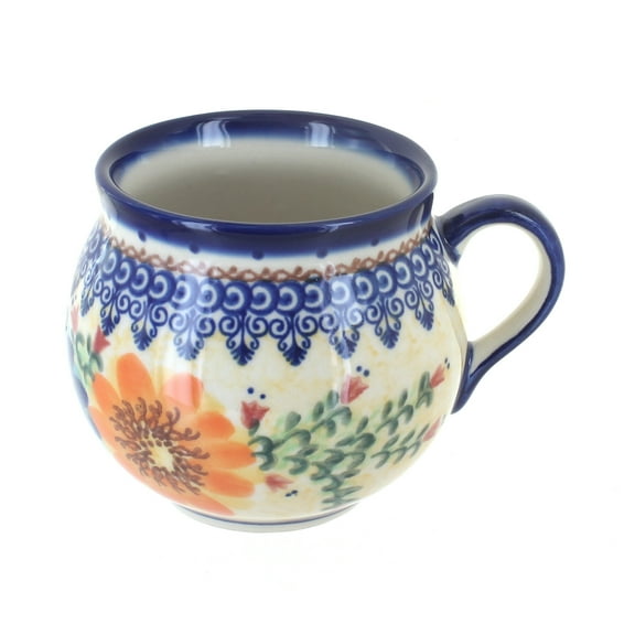 Blue Rose Polish Pottery Autumn Burst Bubble Mug