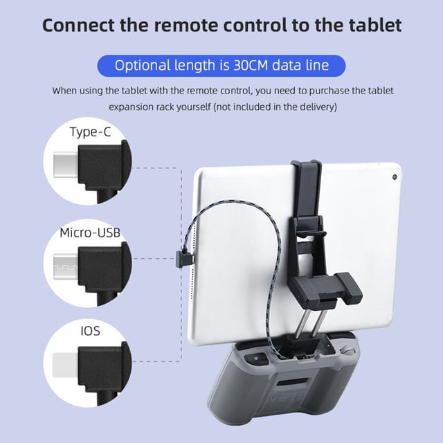 Kuymtek Cable de datos OTG de 30 cm para control remoto DJI Mavic Air 2 (USB C a USB C)