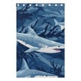 thumbnail image 5 of Sharks Blue Black Out Curtains 84 Inch Length Curtains for Sliding Glass Doors Bedroom Living Room 2 Pack, 5 of 6