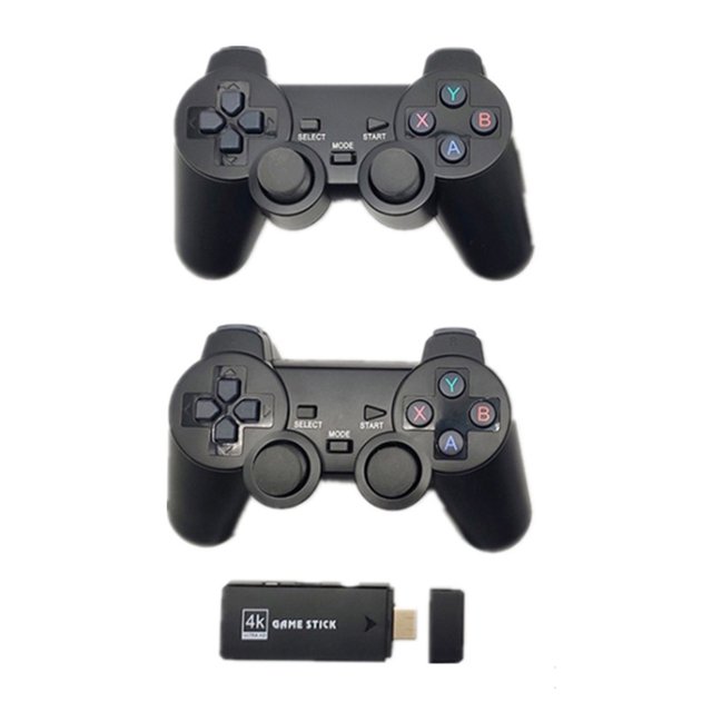 Consola de videojuegos retro de 2,4 GHz Controlador inalámbrico dual Game Stick 4K para PS1 Hugtrwg Para estrenar