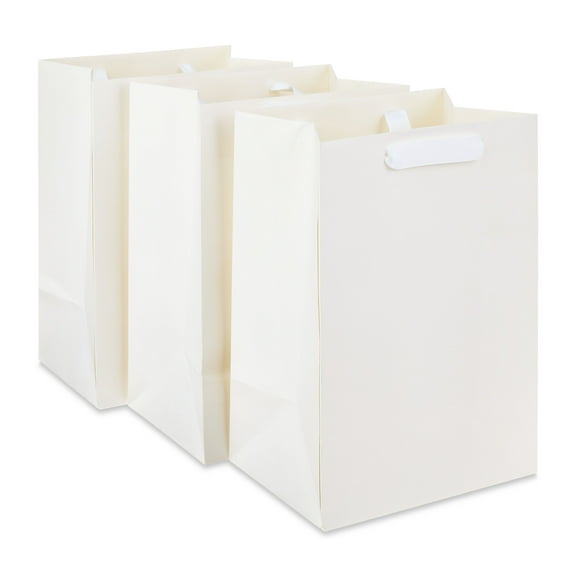 Large White Gift Bags, 7" x 10", 3 Count, by Way To Celebrate