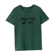 thumbnail image 4 of Camiseta para mujer verano Streetwear cuello redondo camisa para mochilero viaje oficina Verde, 4 of 7