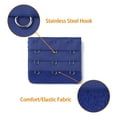 thumbnail image 4 of 3 Hook 3 Row Stretchy Bra Strap Extenders Buckle Hooks Bra Band for Women Royal Blue 5, 4 of 5