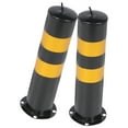 thumbnail image 1 of Minkissy 2Pcs Steel Parking Barrier Safety Warning Column Black for Traffic Management Solutions, 1 of 8