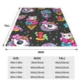 thumbnail image 5 of Bingfone Rainbow Unicorn And Cat Icecream Print Flannel Fleece Blanket Throw Blanket For Bed,Sofa,Couch,Travel,Camping(40"X30"), 5 of 9